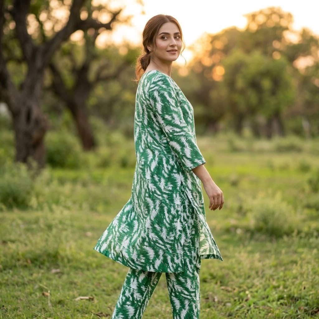 Saya Feather Palm Lawn 2Pc Unstitched