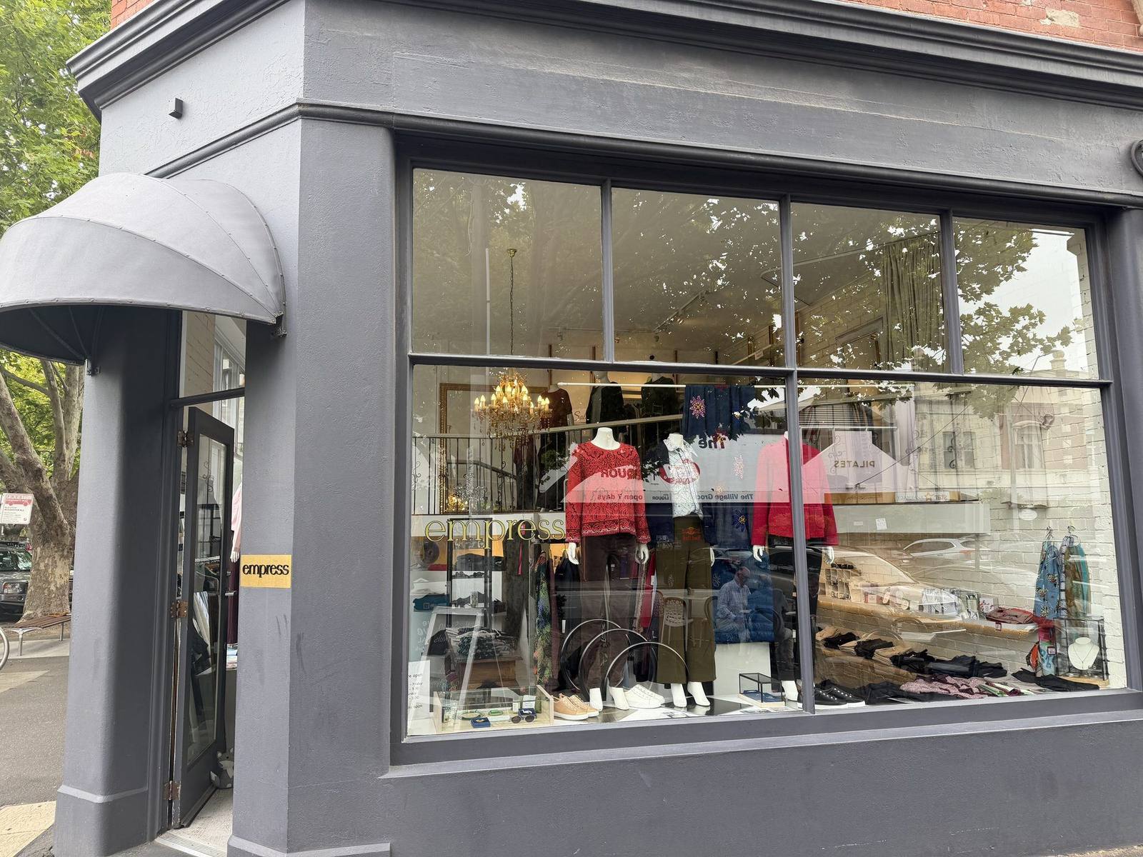 Empress Melbourne shopfront window display — Armstrong Street, Middle Park