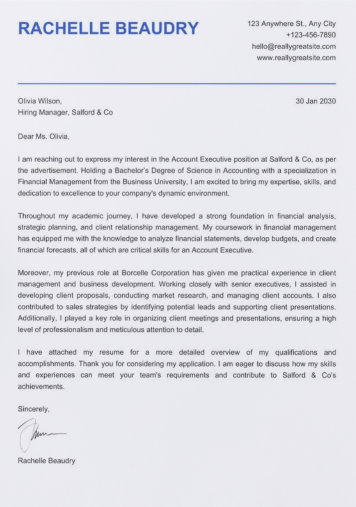 Cover Letter Example