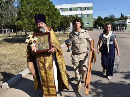 Молебен с благословением на учения