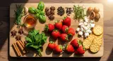 strawberries with complementary ingredients