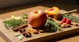 peach with complementary ingredients