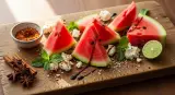 watermelon with complementary ingredients