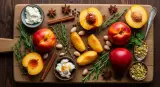 nectarines with complementary ingredients