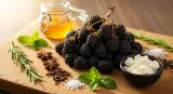 blackberries with complementary ingredients
