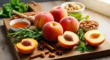 peaches with complementary ingredients