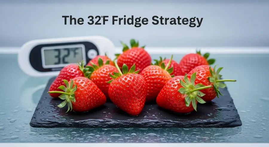 strawberries — The 32°F Fridge Strategy