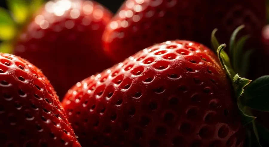 strawberries close-up detail
