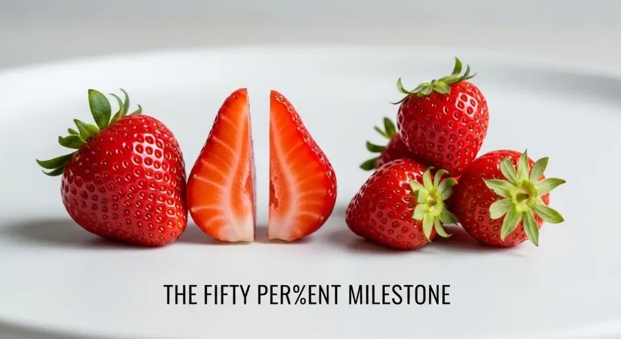 strawberries — The Fifty Percent Milestone