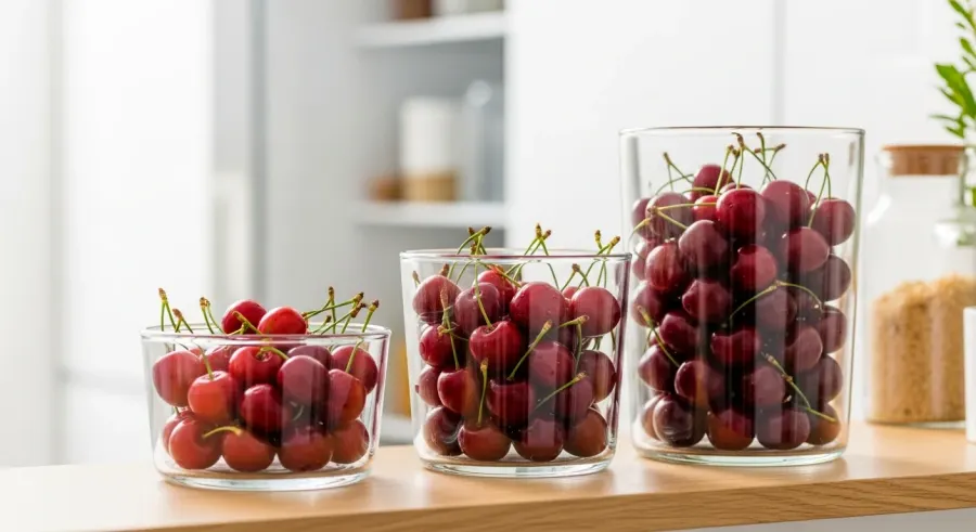 fresh cherries properly stored
