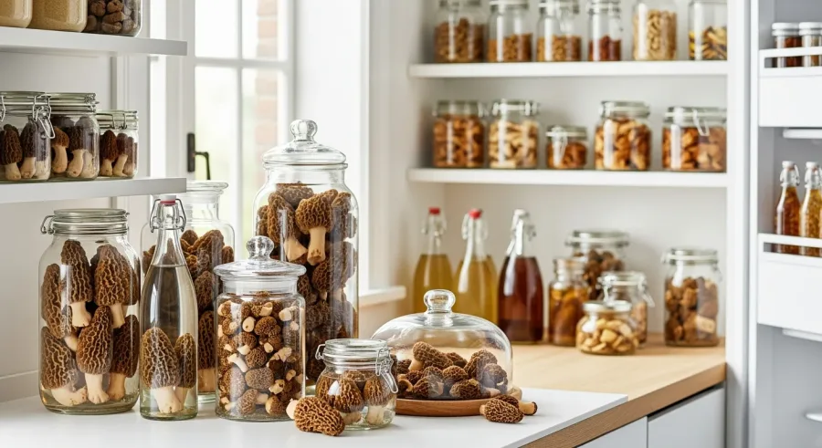 morel mushrooms properly stored