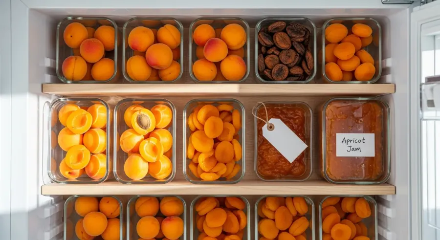 apricots properly stored