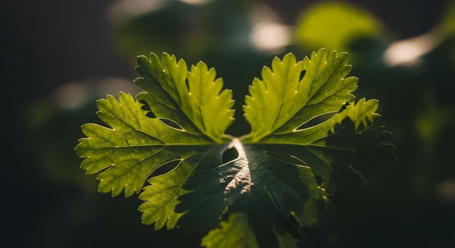 cilantro close-up detail