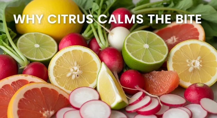 radishes — Why Citrus Calms the Bite