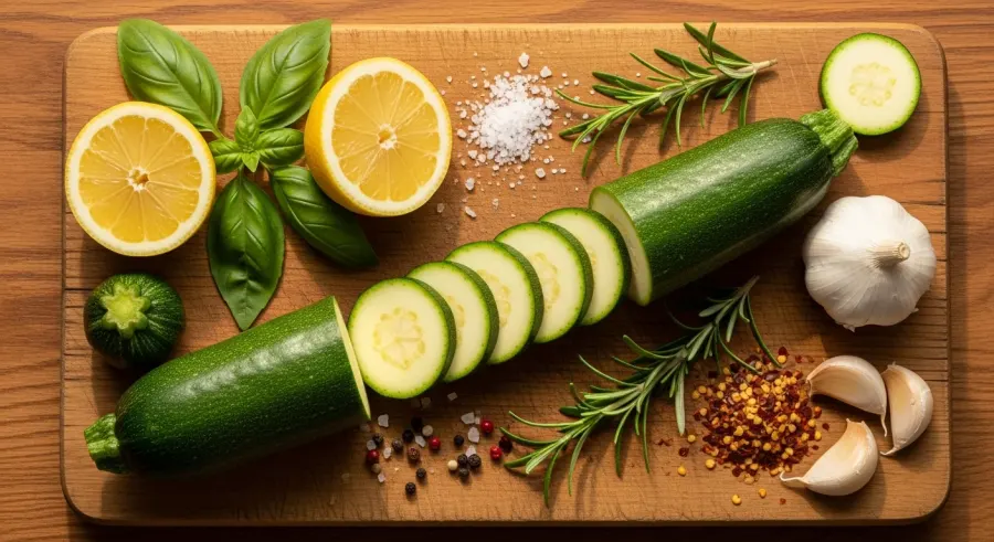 zucchini with complementary ingredients