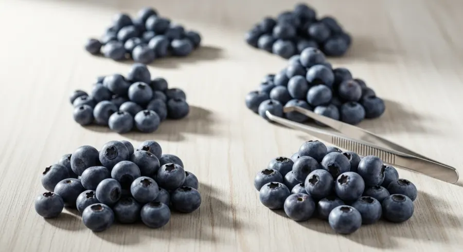 fresh blueberries — Sorting them out first