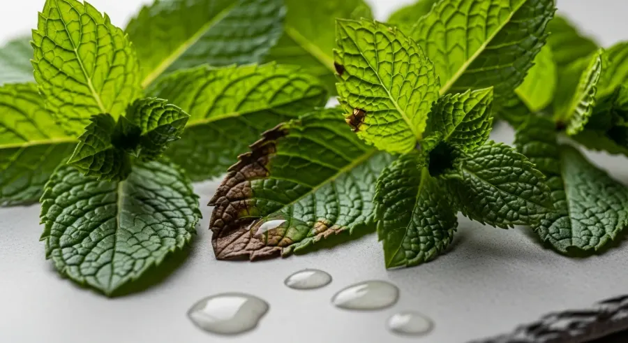 mint — What Acid Does to the Leaves