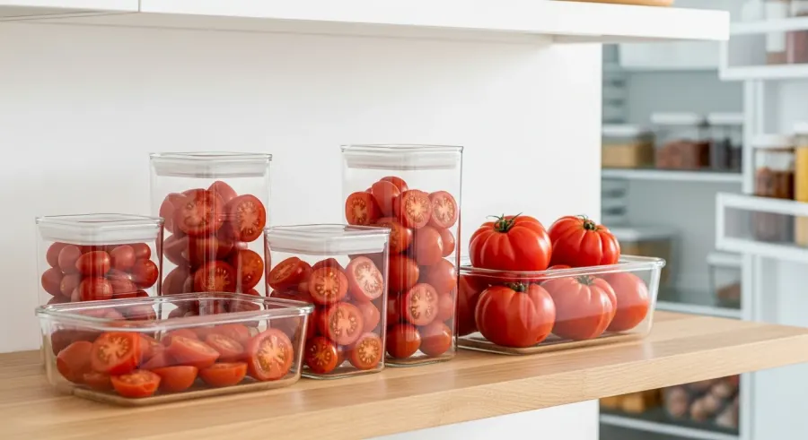 fresh tomatoes properly stored