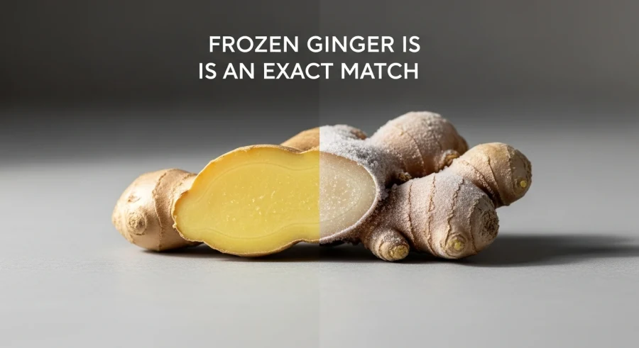 fresh ginger — Frozen Ginger Is an Exact Match