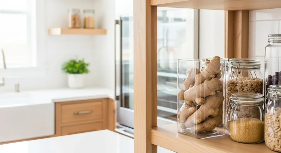 fresh ginger properly stored