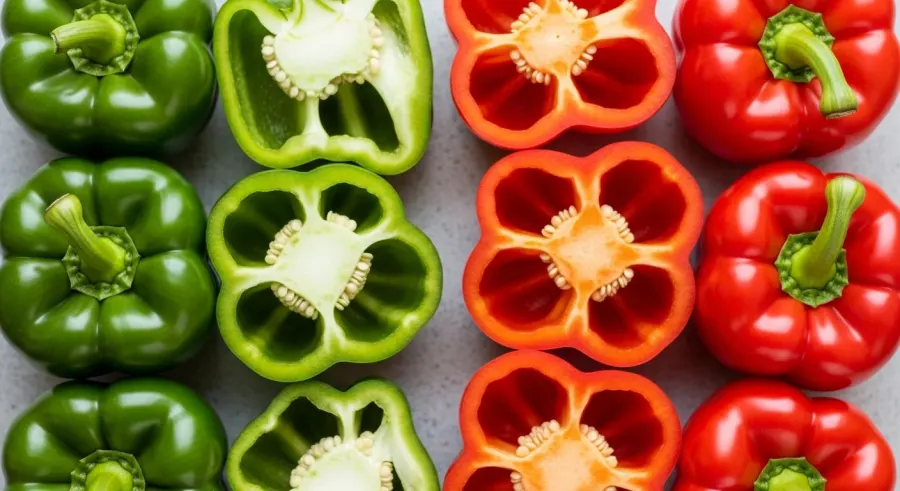 fresh-peppers — Green vs. Red Bell Peppers