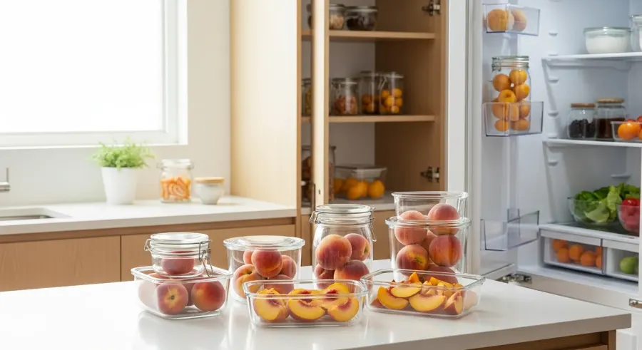 fresh peaches properly stored