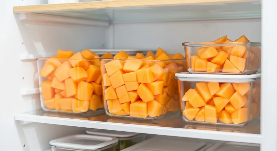 fresh cantaloupe properly stored