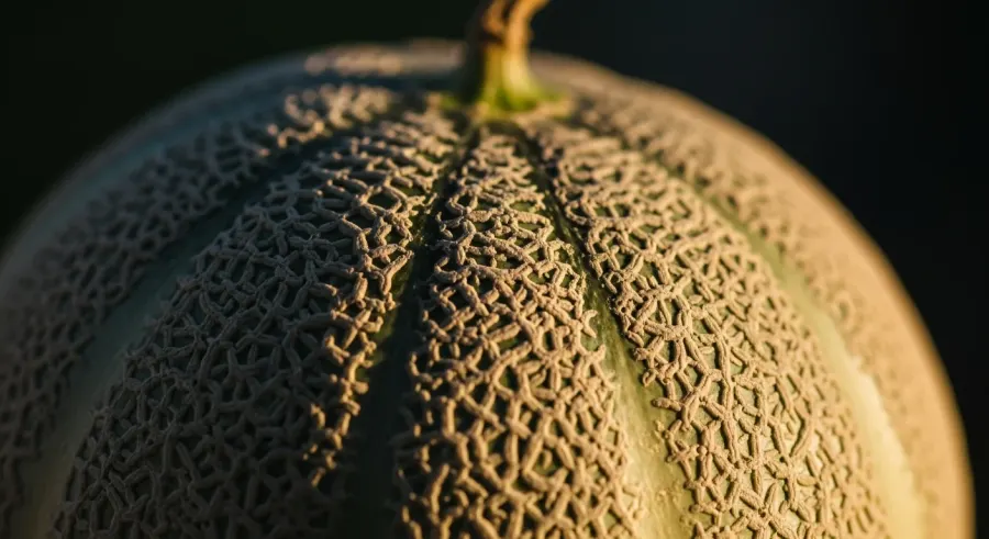 cantaloupe close-up detail
