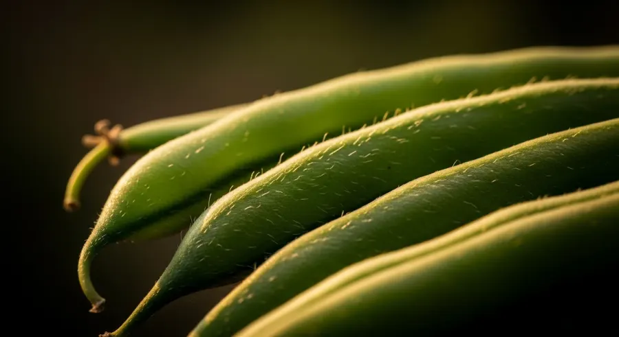 green beans close-up detail
