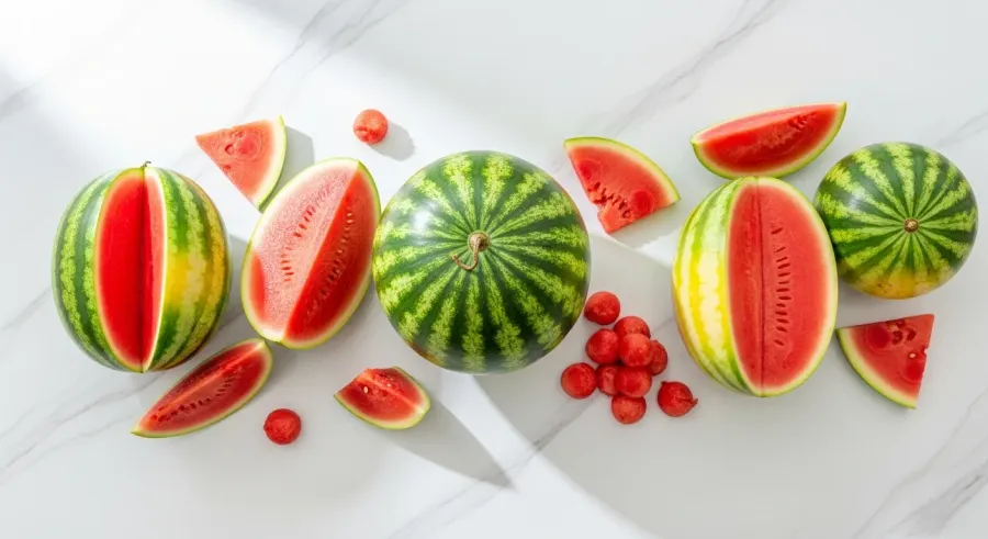 fresh watermelons — The counter is actually perfect