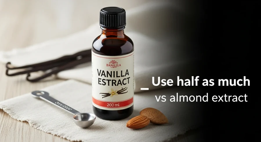 vanilla extract — Almond extract (but use half as much)