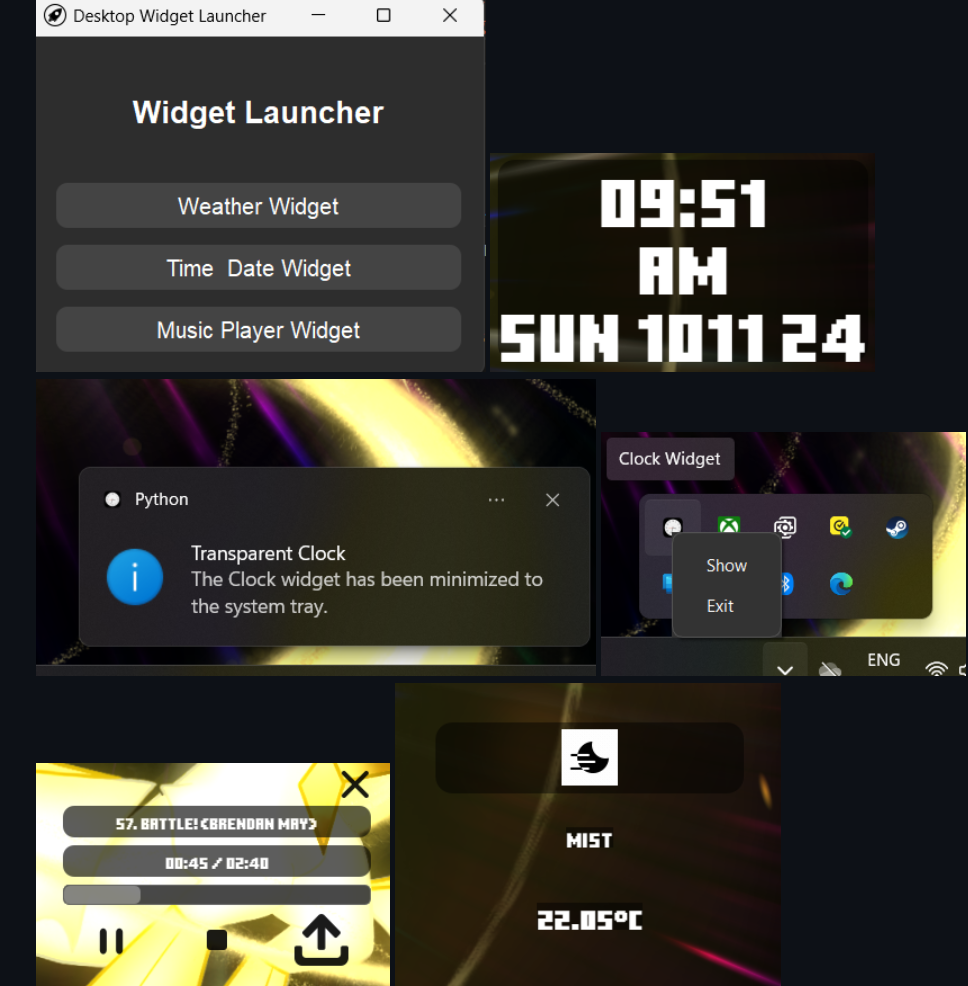 Desktop Widgets Preview