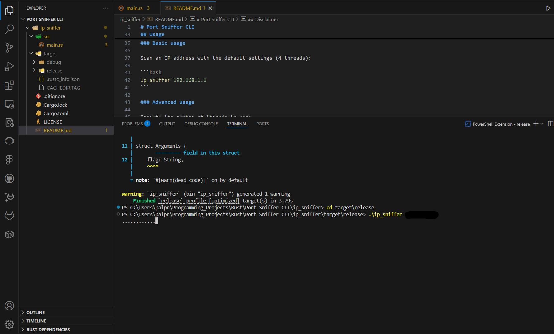 Port Sniffer CLI Preview