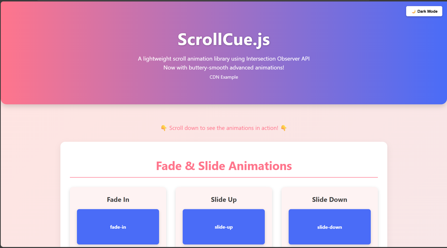 ScrollCue.js Preview