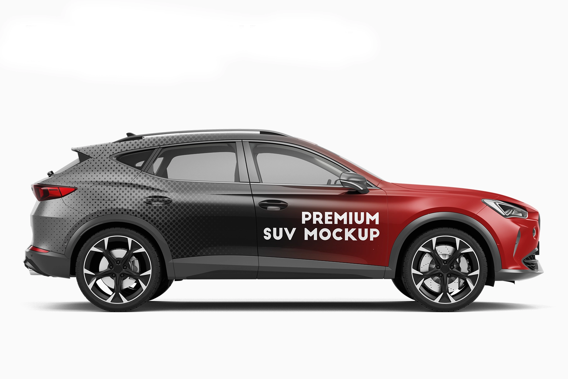 Премиум SUV с частично и пълно брандиране, показващ модерна визия за фирмен автомобил