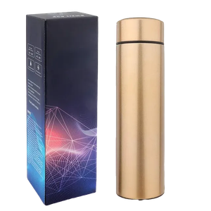 thermos bottle in gold color