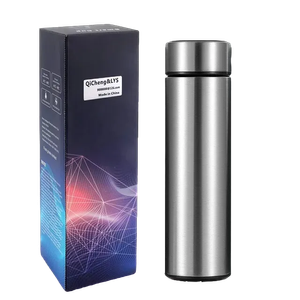 thermos bottle in silver color
