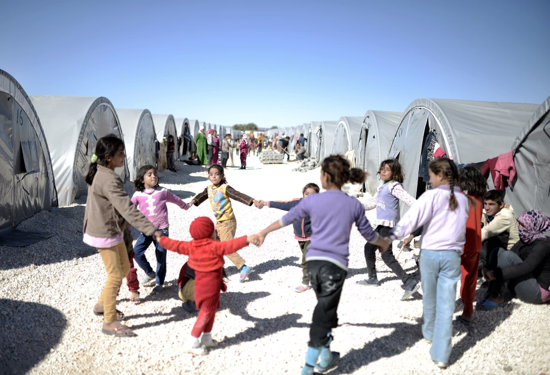 Children at humanitarian relief camp