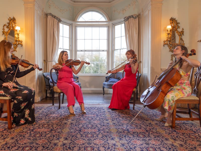 Aderyn String Quartet performing at a wedding in Gloucestershire