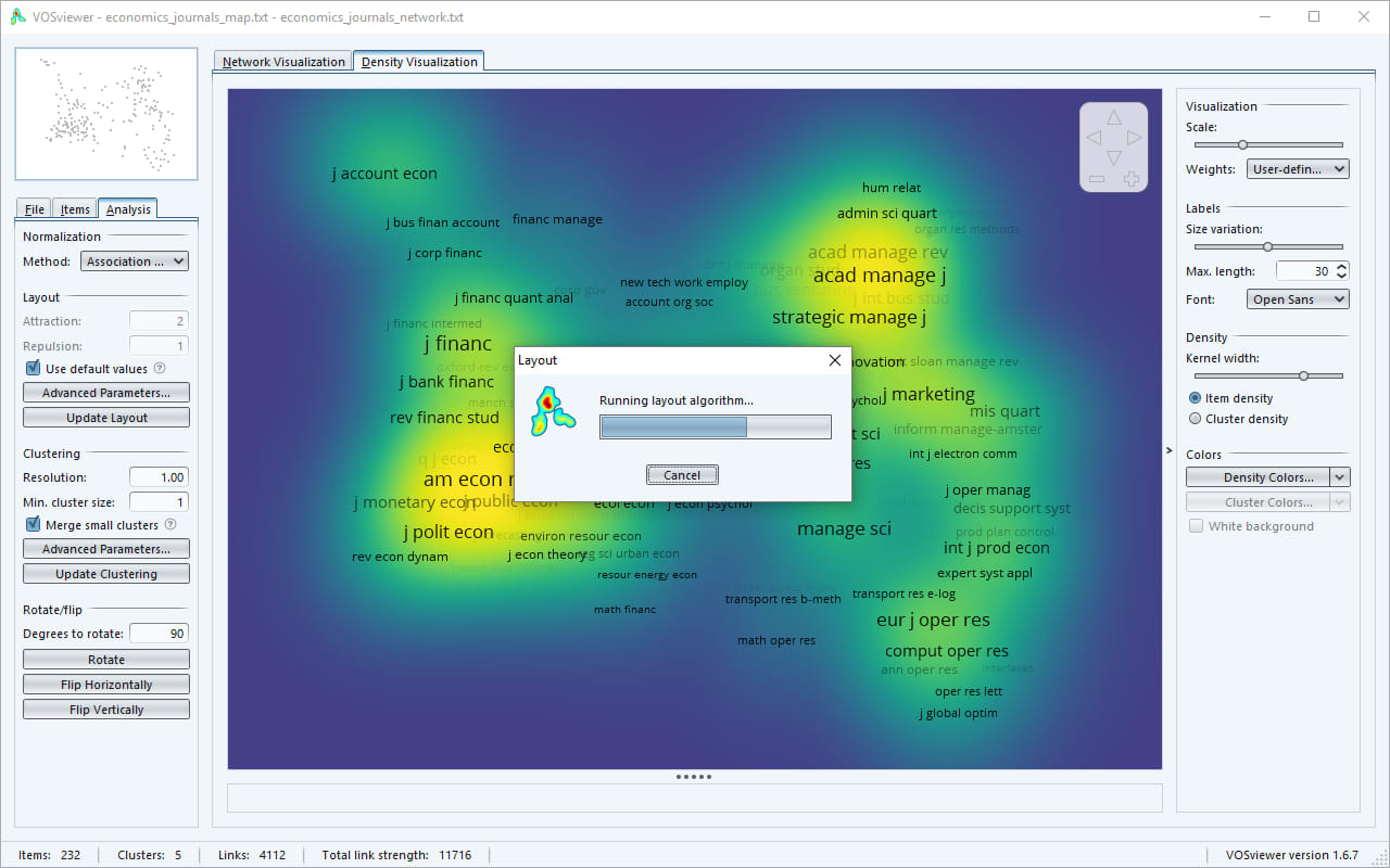 VOSViewer Screenshot 