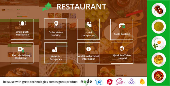 Reviews of restaurant web app with firebase