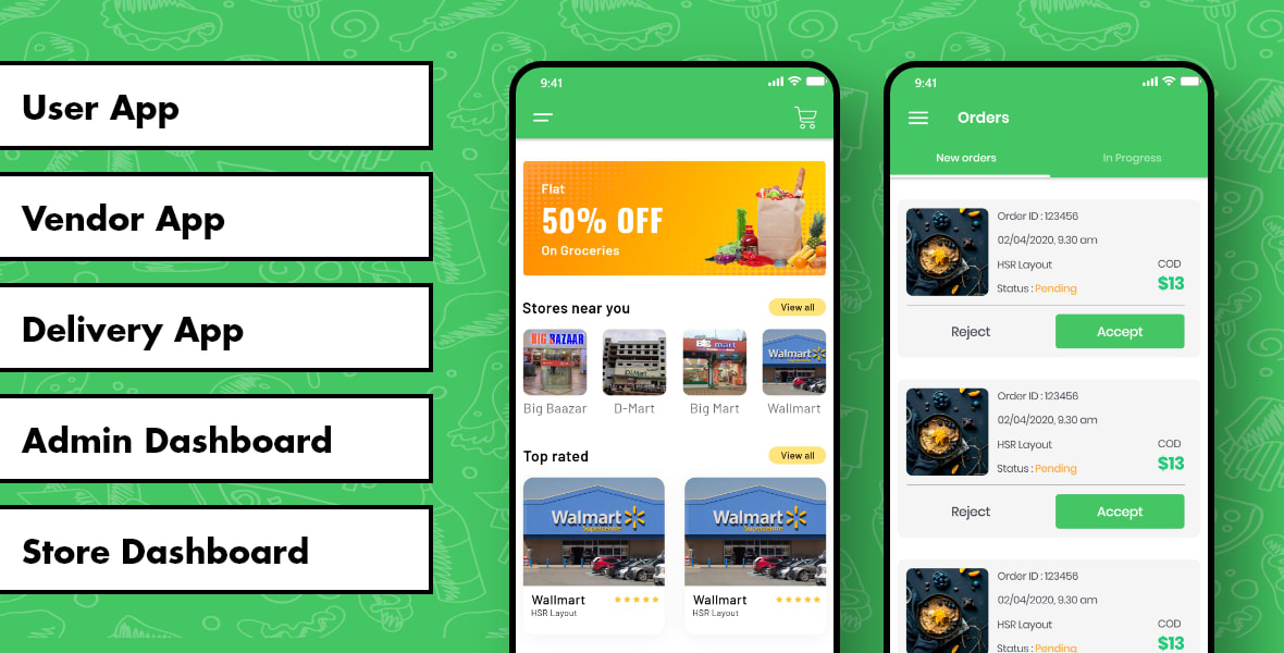 Online Grocery Shopping and Delivery System App - A SaaS Solution for Multi Vendor Shops