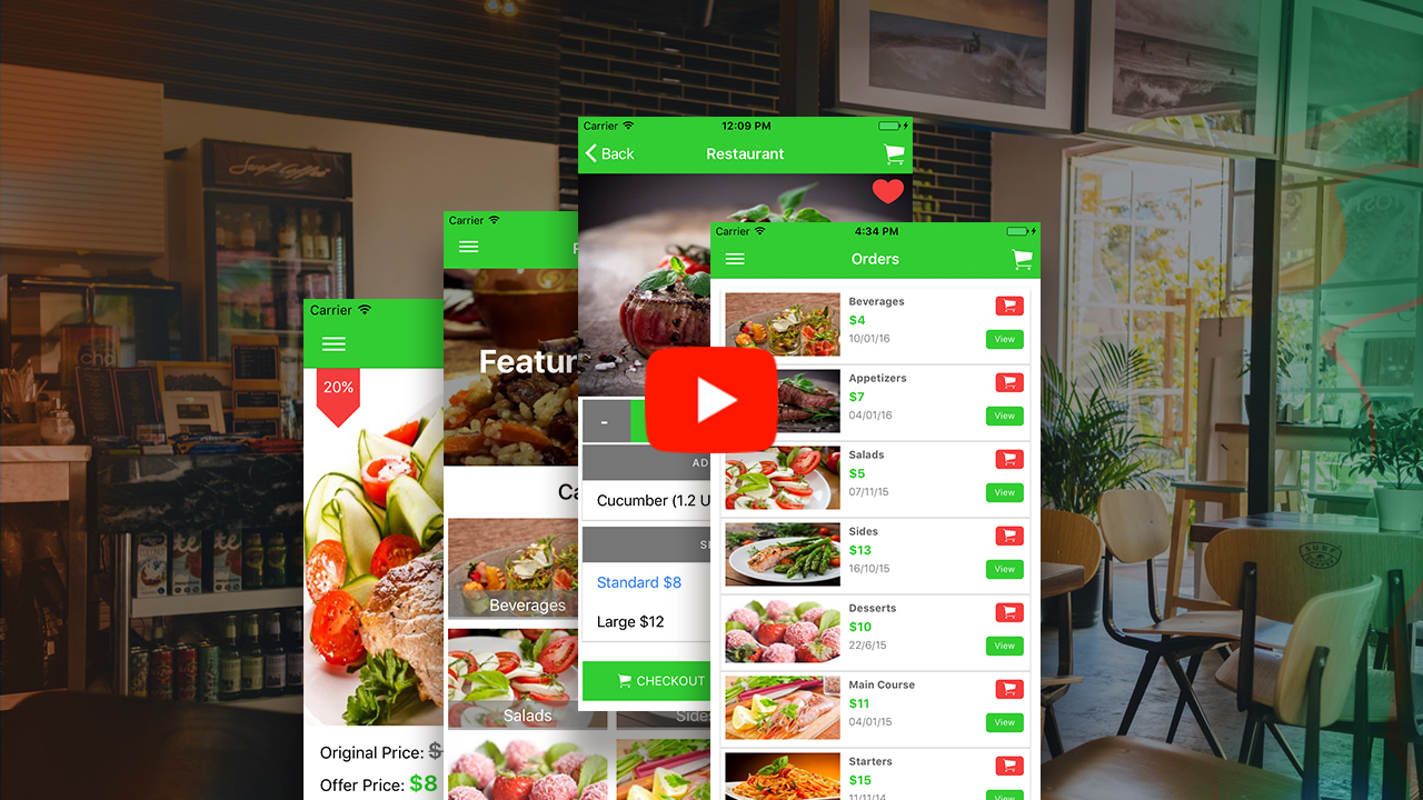 IONIC RESTAURANT MOBILE APP FEATURES