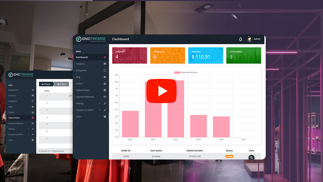 CLOTHING DASHBOARD APP FEATURES