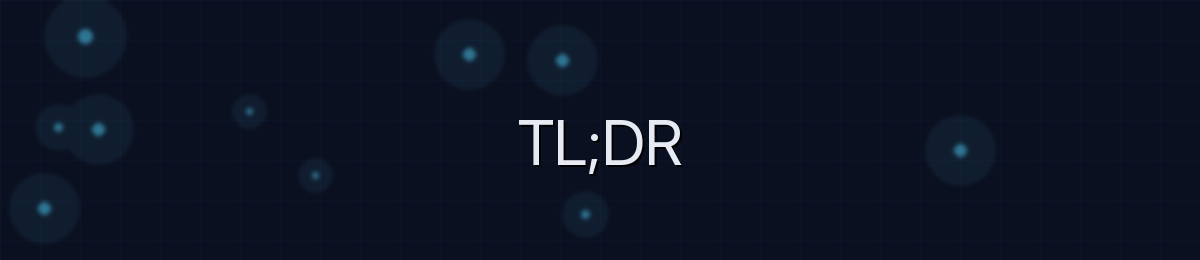 TL;DR section banner