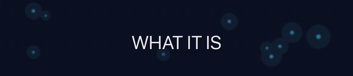 What it is section banner
