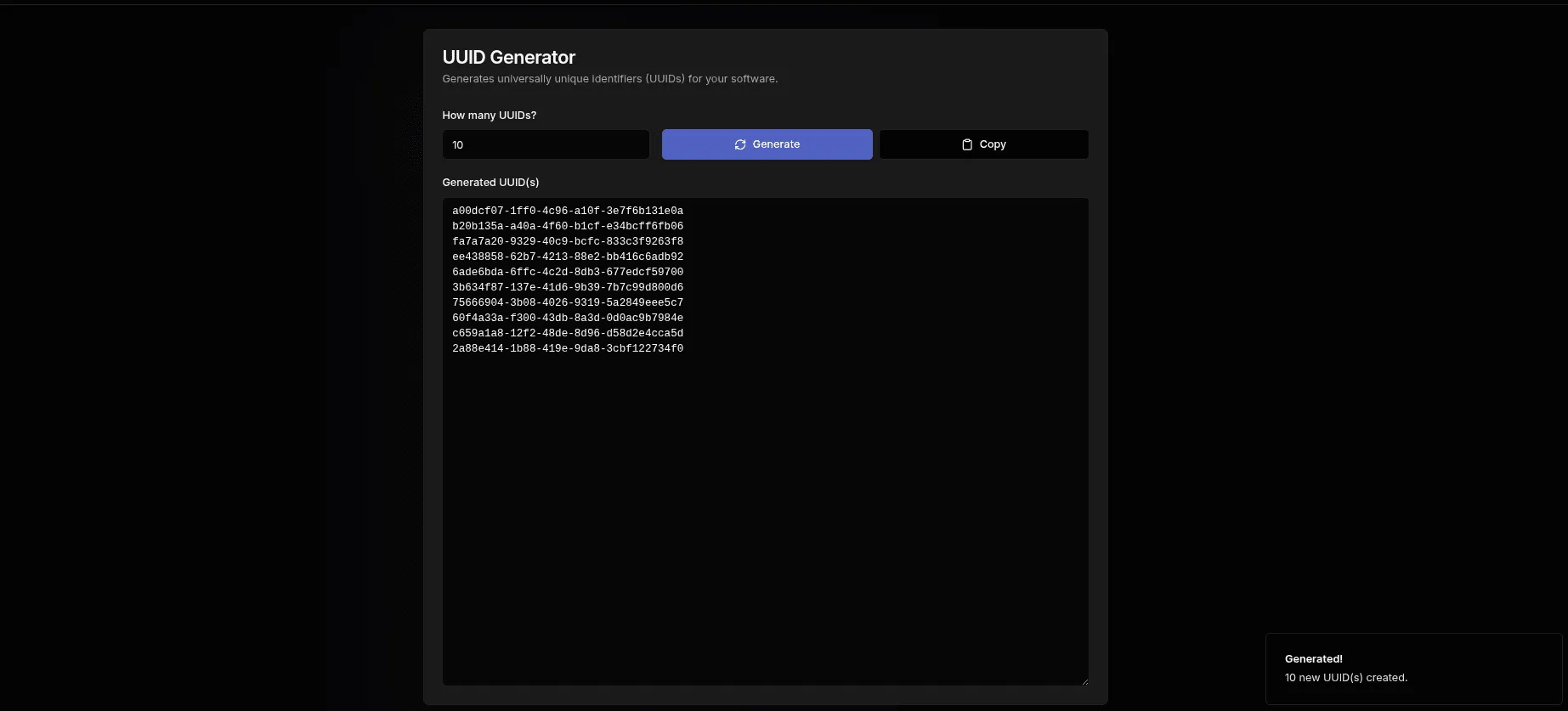 Free UUID Generator: Easy & Fast Online V4 GUIDs | ToolSura
