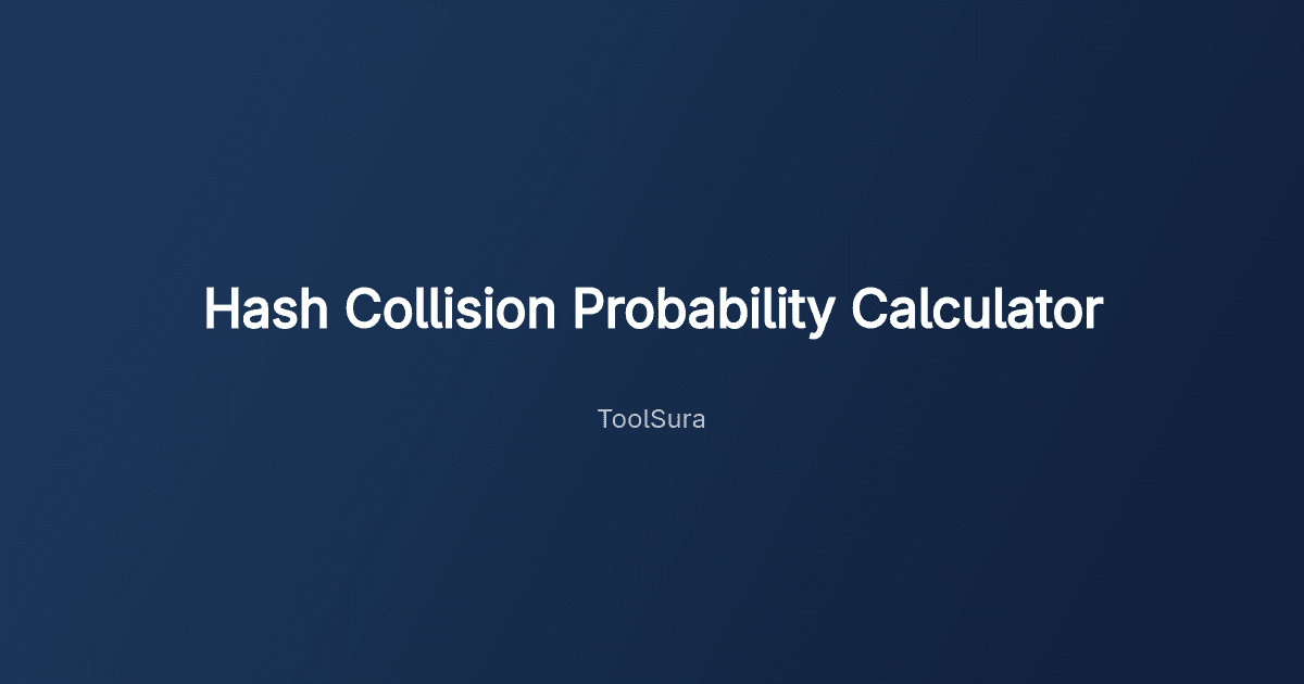 Screenshot of the Hash Collision Calculator tool