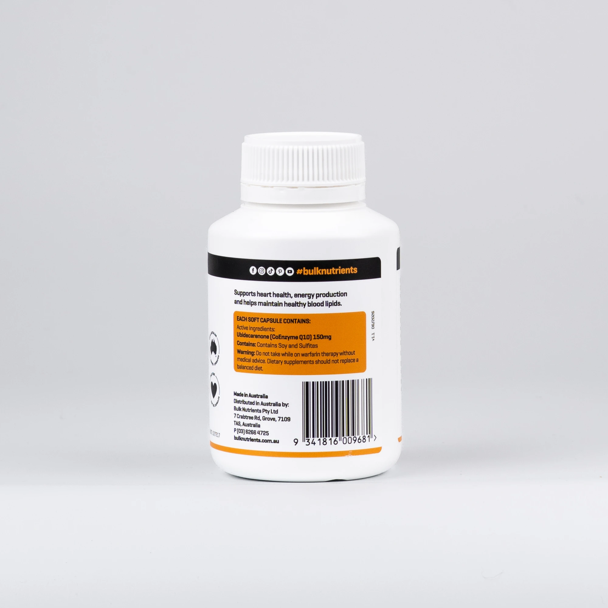 Bulk Nutrients CoQ10 Soft Gels Capsules