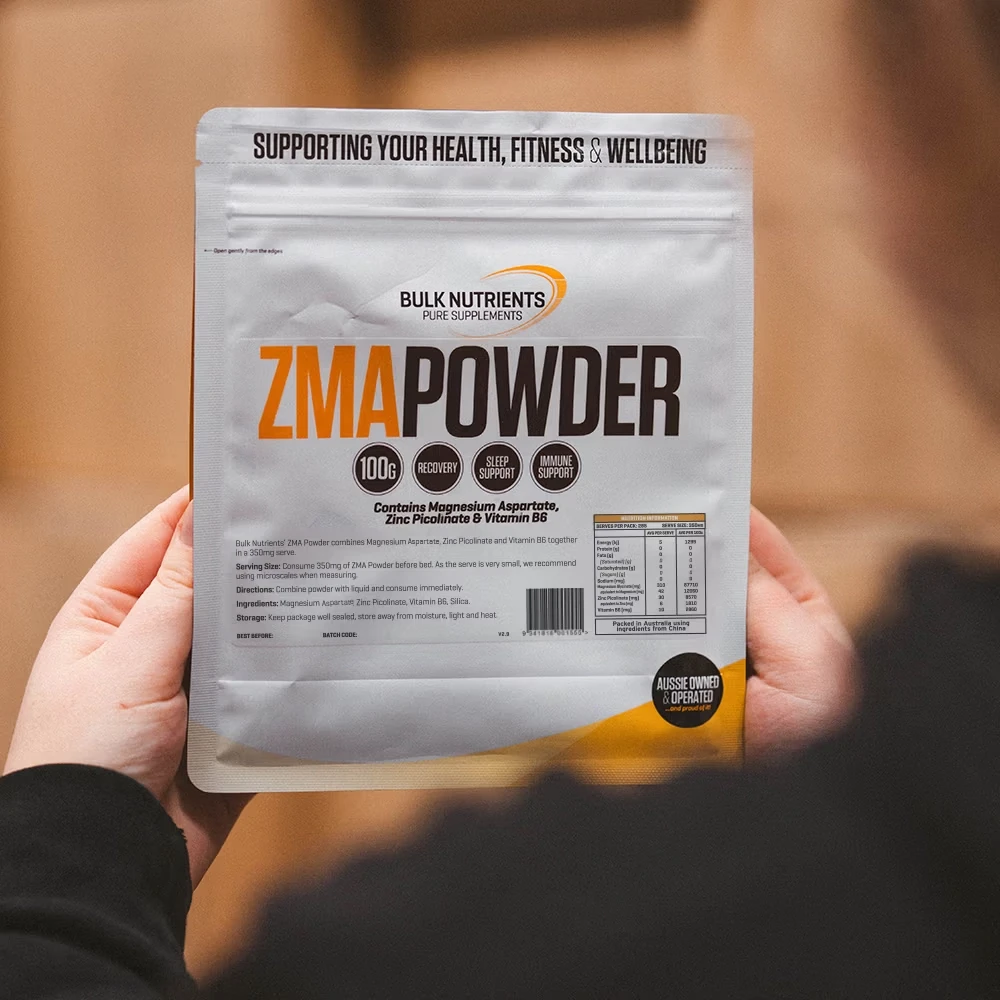 Bulk Nutrients' ZMA Powder combines Zinc, Magnesium and Vitamin B6